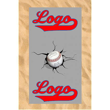 Toalla de playa:Cracked Baseball