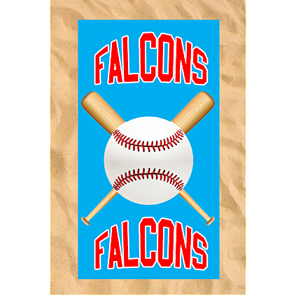 Club All-Over Badlaken: Crossed Bats
