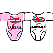 Club Baby Romper: Honkbalnaden