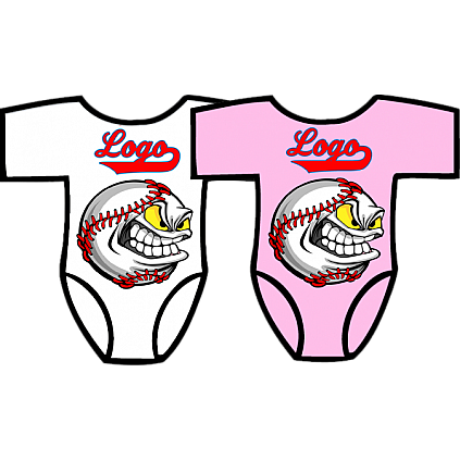 Club Baby Romper: Angry Baseball