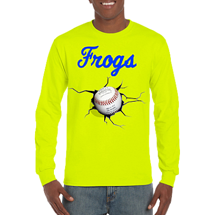 Club T-Shirt, Long Sleeve: Crack Baseball