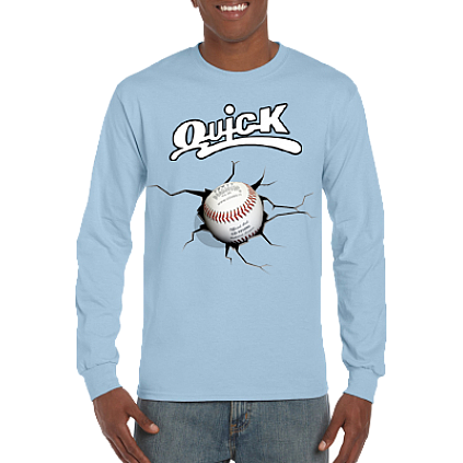 Club T-Shirt, Long Sleeve: Crack Baseball