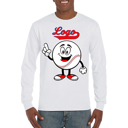 Club T-Shirt, Long Sleeve: Happy Baseball