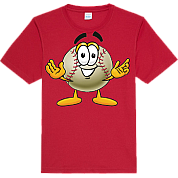 Mr. Baseball T-Shirt Rood: Handjes 