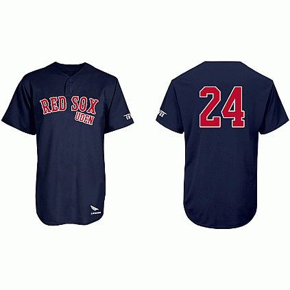 Uden Red Sox Shirt, 2 Knoopjes: Flatback Mesh