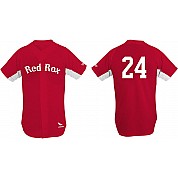 Red Rox Shirt: Red, Flatback Mesh