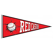 Pennant rosso con rotelle
