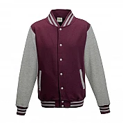 Varsity Jacket Burgundy/Heather Grey
