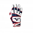 Mizuno B-303 Batting Gloves Red/Navy (Pair)