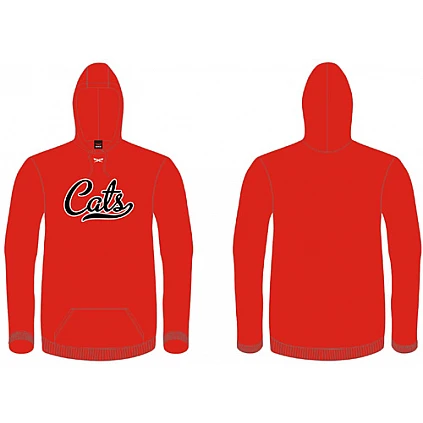 Felpa con cappuccio Merchtem Cats: Rosso