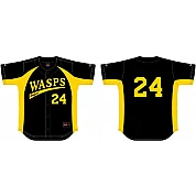 Maglia Romford Wasps, maglia con retro piatto: Nero