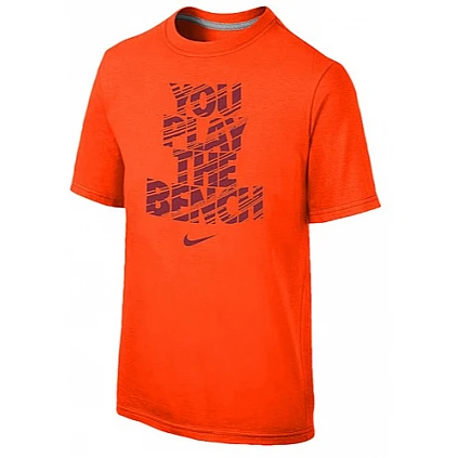Nike T-Shirt Youth: Play the Bench, Orange