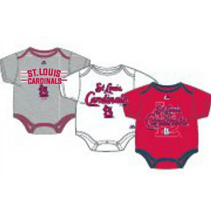 Cardinals Rompers, set of 3