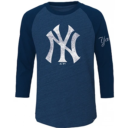 Maglietta depoca Yankees maniche 3/4, giovani