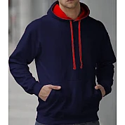 Hooded Sweater 2 Color: Navy/Red