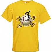 Mr. Baseball T-Shirt Geel: Rennen 