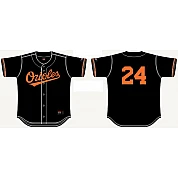 Camisa de beísbol Orioles, negra