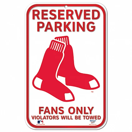 Señal de estacionamiento reservado Red Sox