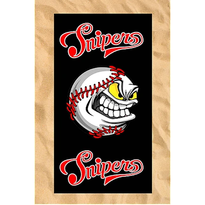 Club All-Over Beach Towel: Angry Baseball