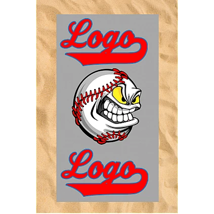 Club All-Over Beach Towel: Angry Baseball