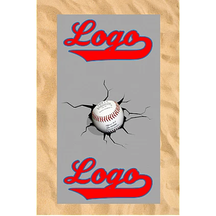 Club All-Over Beach Towel: Cracked Baseball