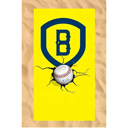 Club All-Over Beach Towel: Cracked Baseball