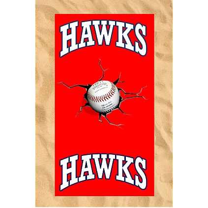 Club All-Over Beach Towel: Cracked Baseball