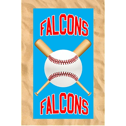 Club All-Over Beach Towel: Crossed Bats