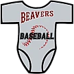 Club Baby Romper: Baseball Seams