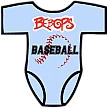 Club Baby Romper: Baseball Seams
