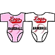 Club Baby Romper: Baseball Seams