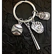Sleutelhanger Zilver: Handschoen, knuppel, bal, pet