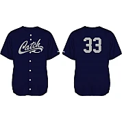 Catch Shirt, Softbal: Navy, Flatback Mesh