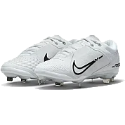Nike Hyperdiamond 4 Elite Metal, Mujer: Blanco/Negro
