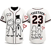 Party Jersey Mesh: Bride+Groom2