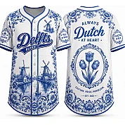  Party Jersey Mesh: Delfts Blauw 