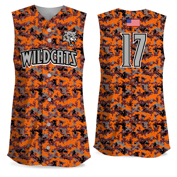 CamoRama Digital FP Jersey Sleeveless Full-Button