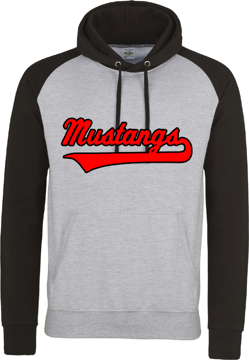 Felpa con cappuccio a contrasto Mustangs