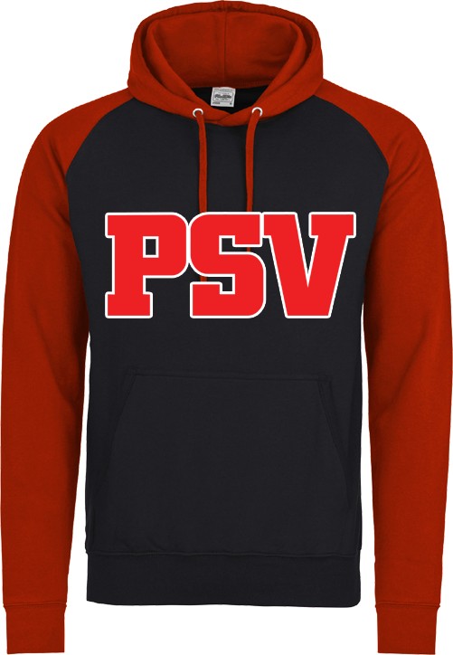 Felpa con cappuccio a contrasto PSV
