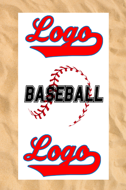 Asciugamano da spiaggia Club All-Over: Baseball