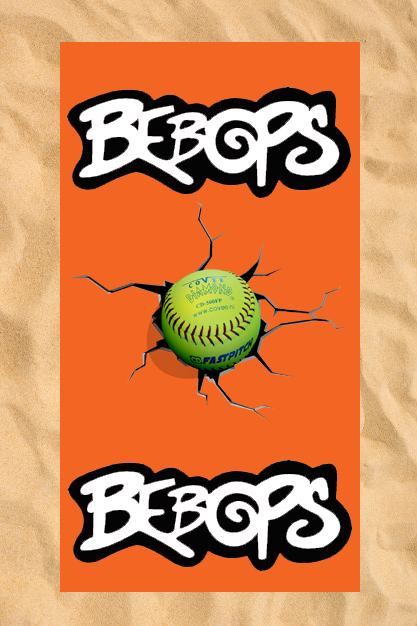 Asciugamano da spiaggia Club All-Over: Cracked Softball