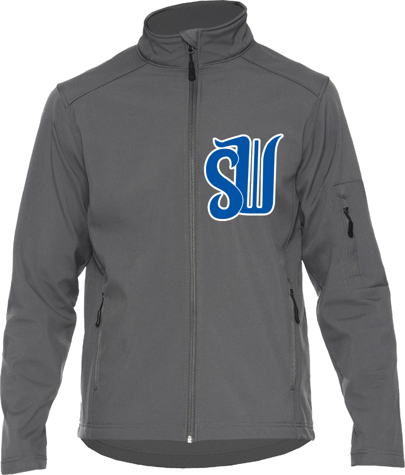 Giacca Softshell La Louviére con lupi ringhiosi