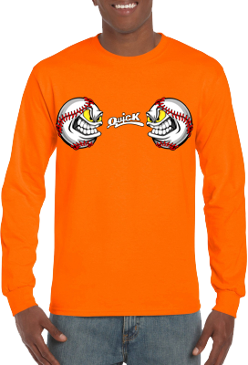 Club T-Shirt, Long Sleeve: 2 Angry Baseballs