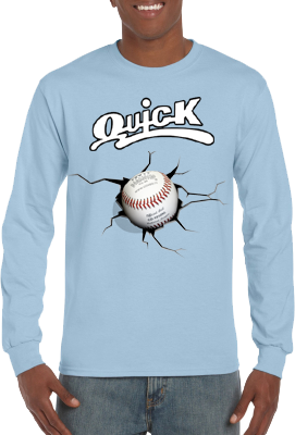 Club T-Shirt, Long Sleeve: Crack Baseball
