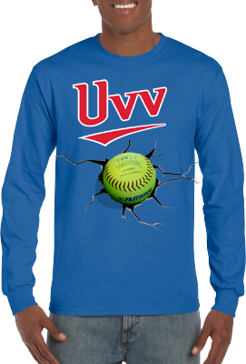 Club T-Shirt, Long Sleeve: Crack Softball