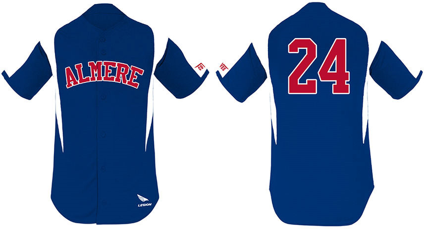 Almere 90 Shirt: Royal/Wit