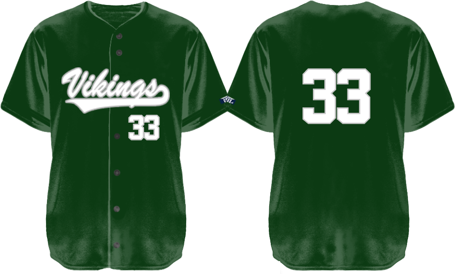 Amager Jersey, Dark Green, Full-Button: Flatback Mesh