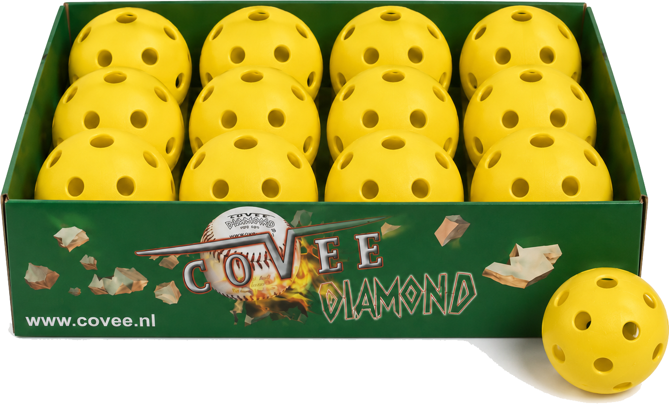Covee / Diamond CD-PPB-9: Pelota de béisbol de práctica de plástico (12)