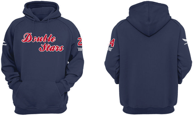Double Stars Hoodie: Navy
