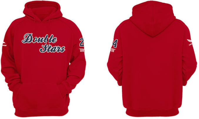 Double Stars Hoodie: Red